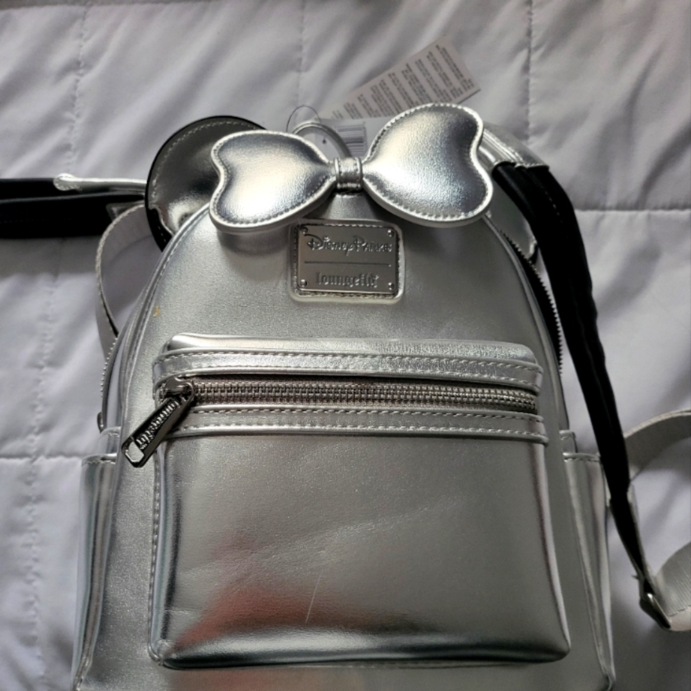 Loungefly Disney silver backpack